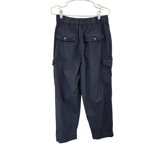 Gap Cotton High Rise Pleated Cargo Pants Trouser Black Size 6 Short Petite - Picture 6 of 12